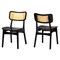 Baxton Studio Tafari Mid-Century Modern Dark Brown Finished Wood and Rattan 2-Piece Dining Chair Set 239-2PC-13413-ZORO - alternate 1